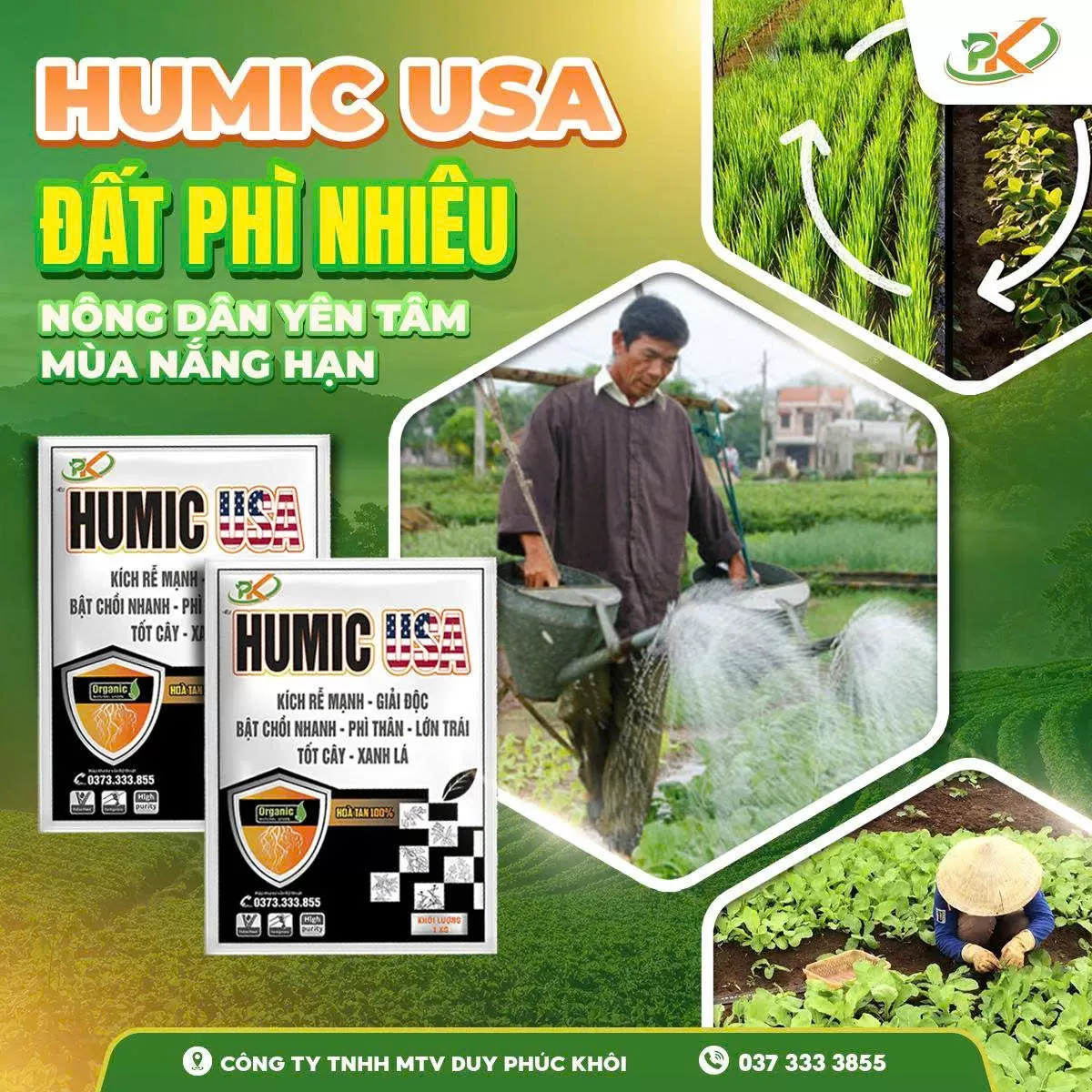 HUMIC USA – KÍCH RỄ & CẢI TẠO ĐẤT